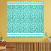 Rustieke Elegante Bloempatroon Canvas Afdruk (Insitu (Woonkamer))