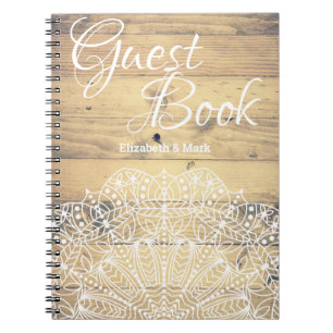 Rustieke Elegante Boerderij Mandala Guest Book Notitieboek