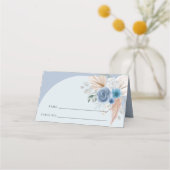 Rustieke Elegante Boho Dusty Blue Pampas bruiloft (Voorkant)