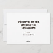 Rustieke elegante dankbare gezegende oogst feestdagenkaart (Achterkant)