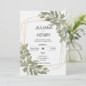 Rustieke Elegante Groene Waterverf Eucalyptus Kaart (Staand voorkant)