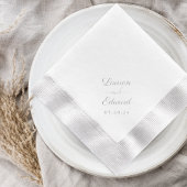 Rustieke Elegante Hand Script Wedding Folie Servetten