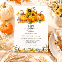 Rustieke Elegante Herfst Pompoenen Bladeren Thanks