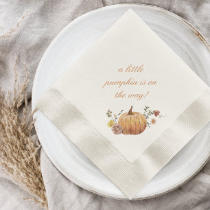 Rustieke Elegante Kleine Pompoen Herfst Baby Showe Servet