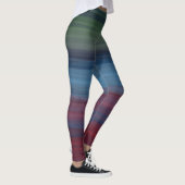 Rustieke Elegante Multicolor Blauwgroen Vrouwen Leggings (Rechts)