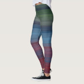 Rustieke Elegante Multicolor Blauwgroen Vrouwen Leggings (Links)