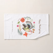 Rustieke Elegante Turkije Thanksgiving Botanisch Handdoek (Handdoek)