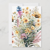 Rustieke Elegante Waterverf Bloemen Kaart (Achterkant)