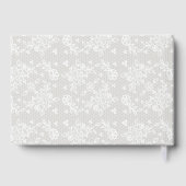 Rustieke Elegante Witte kant bruiloft Gastenboek (Achterkant)