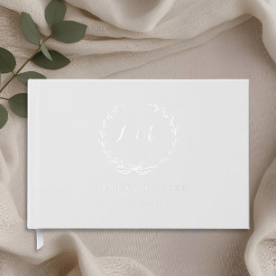 Rustieke Elegante Witte Kanten Trouw Gastenboek