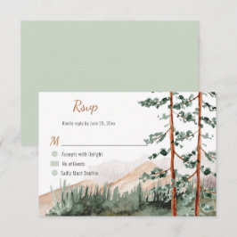 Rustieke Elegantie Bergen Bos Dennen Sparren Bomen RSVP Kaartje