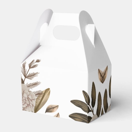 Rustieke Elegantie Bloemen Trouwgunstbox Bedankdoosjes (Achterkant)