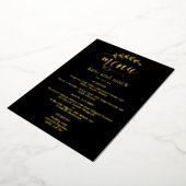 Rustieke Elegantie ECHTE FOLIE Elegant Menu Kaart (Gedraaid)