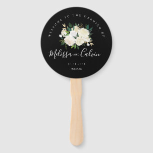 Rustieke Elegantie Floral bruiloft Welkom Hand Fan Handwaaier