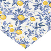 Rustieke Elegantie: Franse Blue & Citroenboerderij Lange Tafelloper (Hoek)
