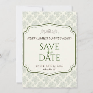 Rustieke Elegantie Herfst Pinecone Save The Date