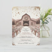 Rustieke Elegantie Huwelijksrepetitie Kaart (Staand voorkant)