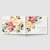 rustieke elegantie | Waterverf van bloemen Gastenboek (Volledig)