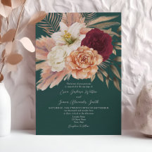Rustieke Emerald en Bourgondische Floral Wedding