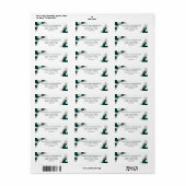 Rustieke Emerald Groene Rozen Bruiloft Retouradres Etiket (Full Sheet)