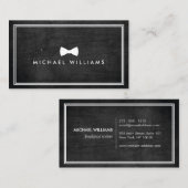 Rustieke en verfijnde Mannen-Stropdas Classic Bow  Visitekaartje (Voorkant / Achterkant)