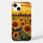 Rustieke esthetische zonnebloem zonsondergang Case-Mate iPhone case (Achterkant)