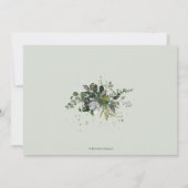 Rustieke eucalyptus, Blue Gum repetitie diner Kaart (Achterkant)