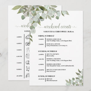 Rustieke Eucalyptus Bruilofts Evenementen & Tijdsc Programma