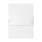 Rustieke Eucalyptus Gold Monogram bruiloft uitnodi Uitnodigingen Wikkel (Achterkant Voorbeeld)