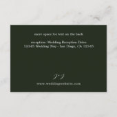 Rustieke Eucalyptus & Goud 2 Details LG Green Informatiekaartje (Achterkant)