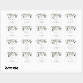 Rustieke Eucalyptus Greenery Duo 1B Square Sticker (Vel)