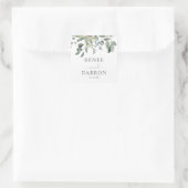 Rustieke Eucalyptus Greenery Duo 1B Square Sticker (Tas)