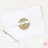 Rustieke Eucalyptus groen bruiloft dank u gunst Ronde Sticker (Envelop)