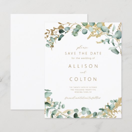 Rustieke eucalyptus groen salie groen boho budget (Voorkant / Achterkant)