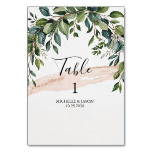 Rustieke Eucalyptus Groene Huwelijkstafel Nummer Kaart