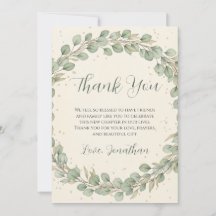 Rustieke Eucalyptus Krans Baby shower Dank u