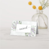 Rustieke Eucalyptus & Lavendel Bruiloft Gereservee (Achterkant)