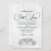 rustieke eucalyptus & lavendel gewoon liefde bruil kaart (Voorkant)