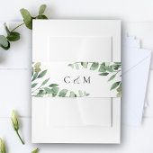 Rustieke Eucalyptus loof bruiloft uitnodiging buik Uitnodigingen Wikkel