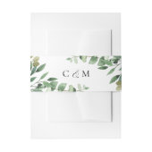 Rustieke Eucalyptus loof bruiloft uitnodiging buik Uitnodigingen Wikkel (Voorkant Voorbeeld)