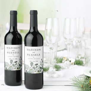 Rustieke Eucalyptus Persoonlijk Wijn Etiket