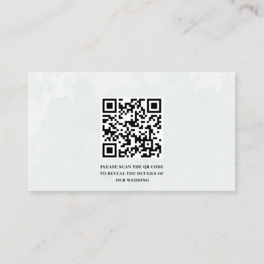 Rustieke Eucalyptus Waterverf Sage Groene bruiloft Informatiekaartje (Achterkant)