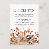 Rustieke Fall Leaves bruiloft receptie Informatiekaartje (Voorkant)