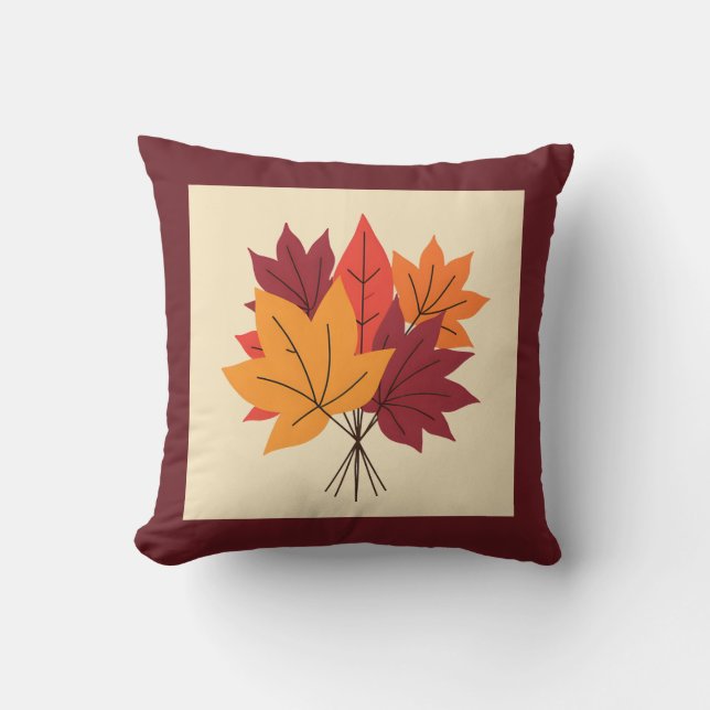 Rustieke Fall Leaves Decor Accent - Herfst Boerder Kussen (Voorkant)