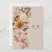 Rustieke Fall Leaves Save The Date Kaart (Achterkant)