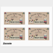 Rustieke Familie Boerderij Kip Ei Karton Sticker (Vel)