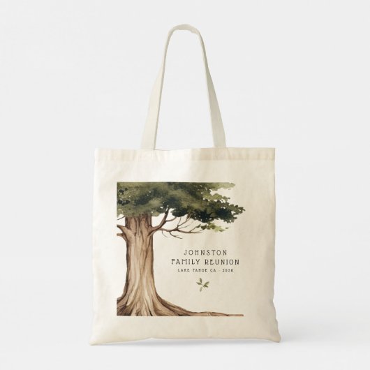 Rustieke familie reünie partij  Tree Tote Bag (Achterkant)