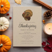 Rustieke familie reünie Thanksgiving Kaart