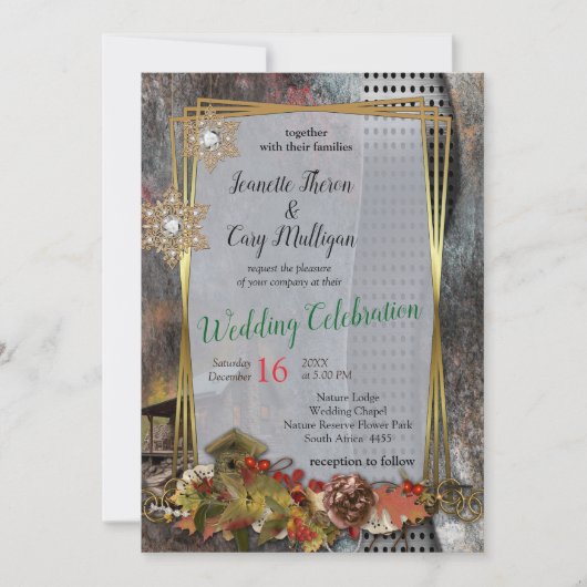 Rustieke familie Stone Cabin Kaart (Voorkant)