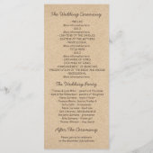 Rustieke fancy Bloemen Mason Jars Wedding Programm Programma (Achterkant)